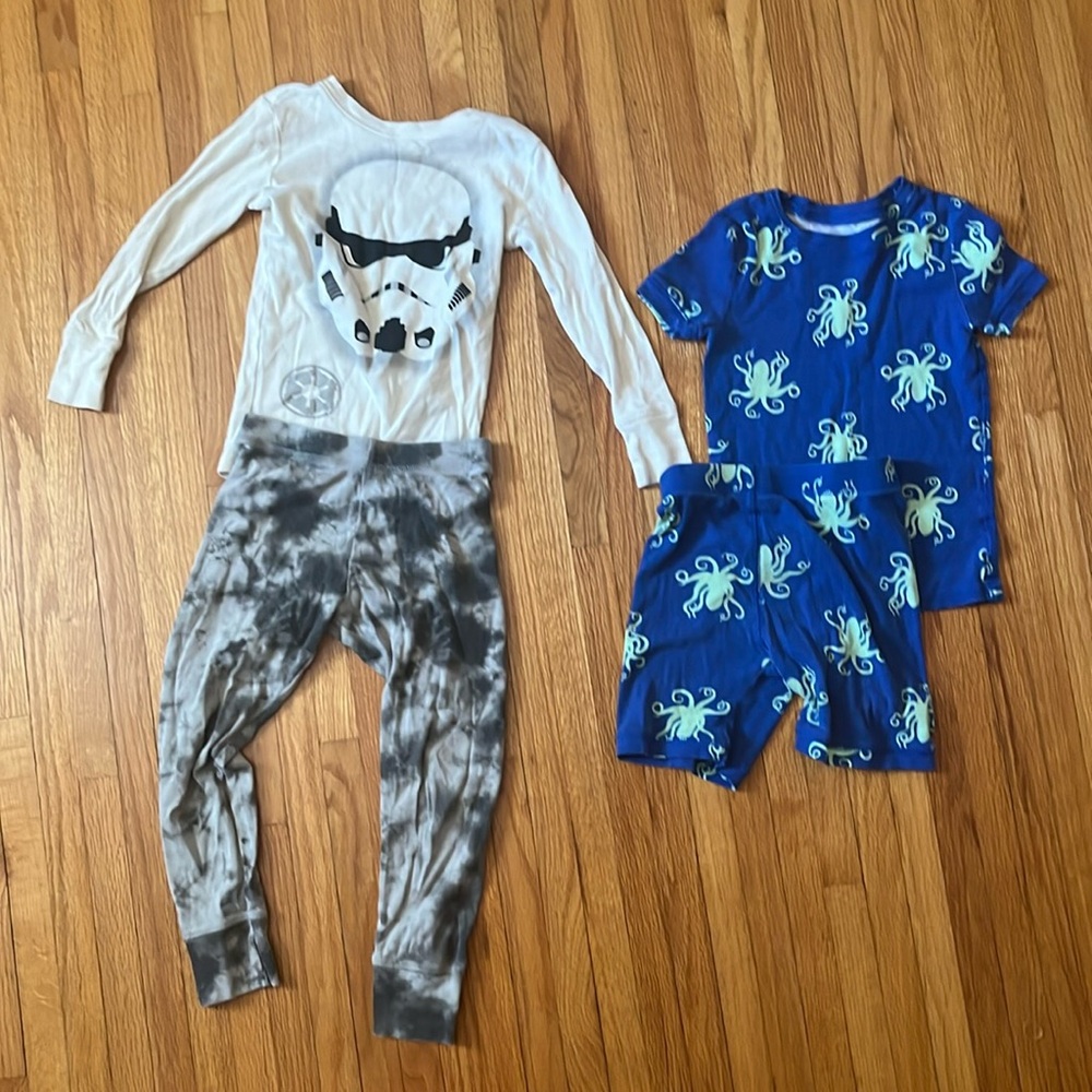 Gap boys size 6 organic cotton pajamas-Date Wars and octopus